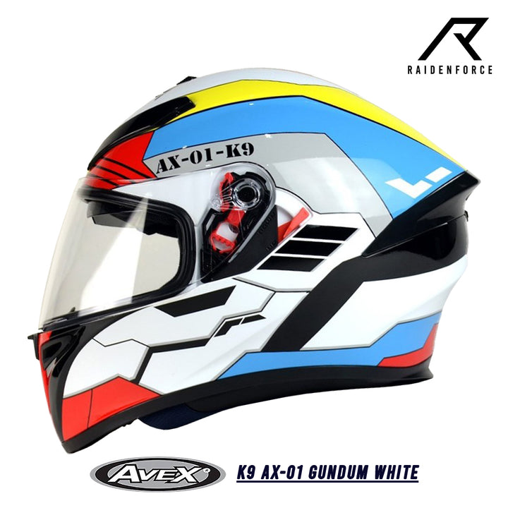 Avex Plus Helmets K9 Ax-01 Gundum White Helmet