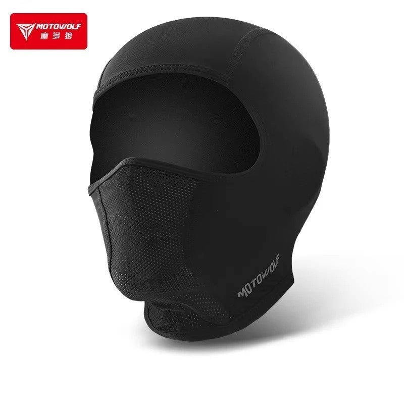 MOTOWOLF FM1 cool fabric balaclava with glasses holes, black