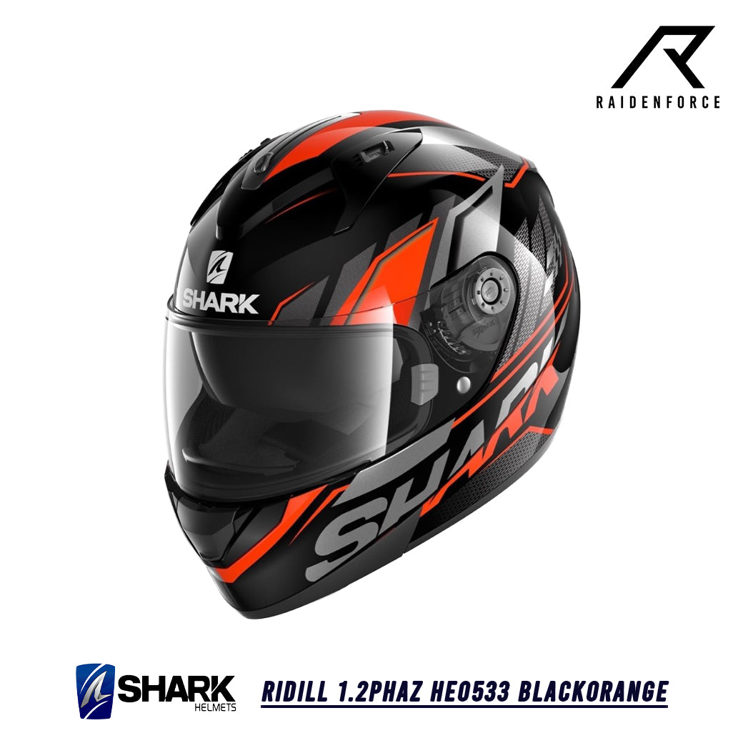SHARK RIDILL 1.2 PHAZ HE0533 Helmet - Black Orange – RAIDENFORCE