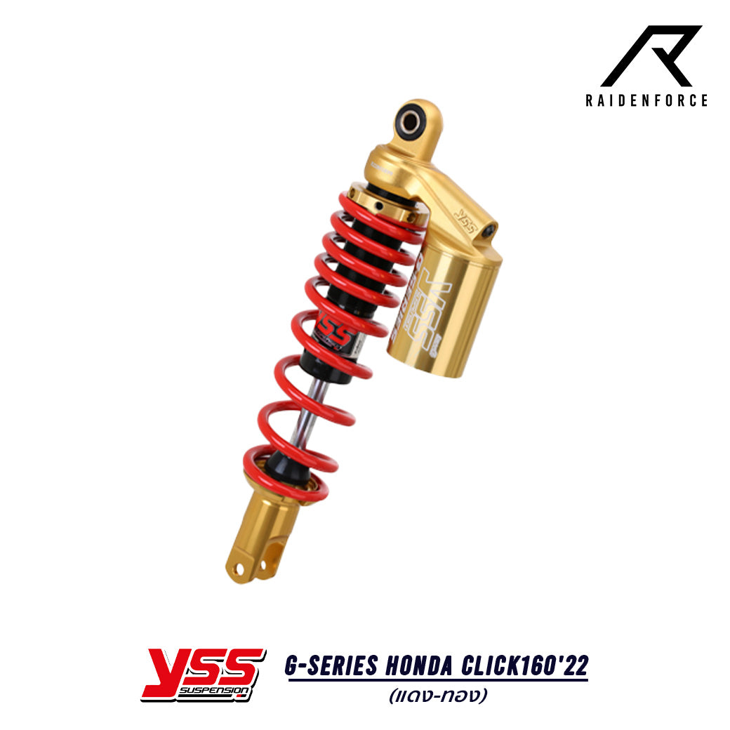 Shock YSS G-Series Honda Click160'22 Gold Edition color red/gold
