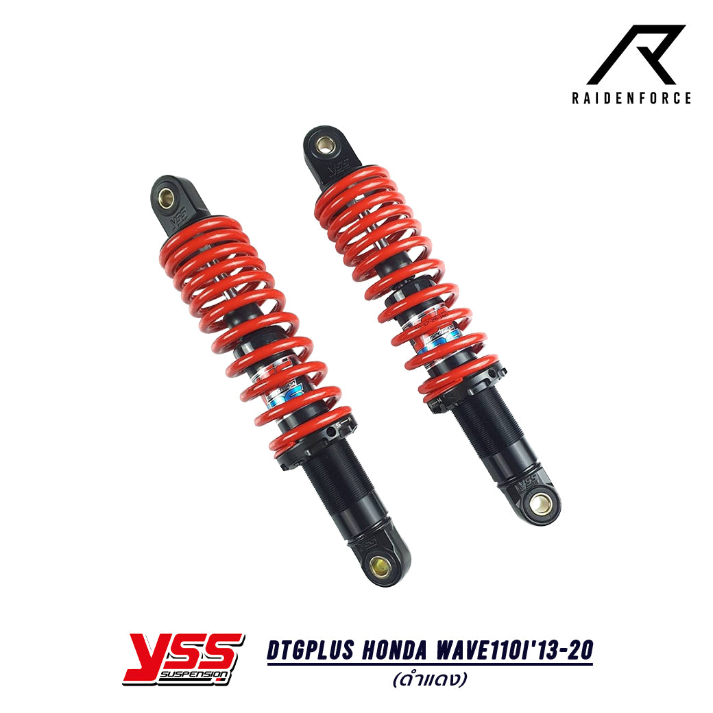 Shock YSS DTG Plus STD Honda Wave110i'13-20 black/red
