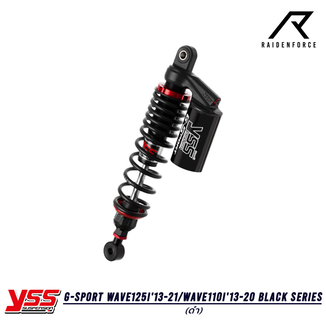 Shock YSS G-Sport Honda Wave125i'13-21/Wave110i'13-20 Black series color black/black
