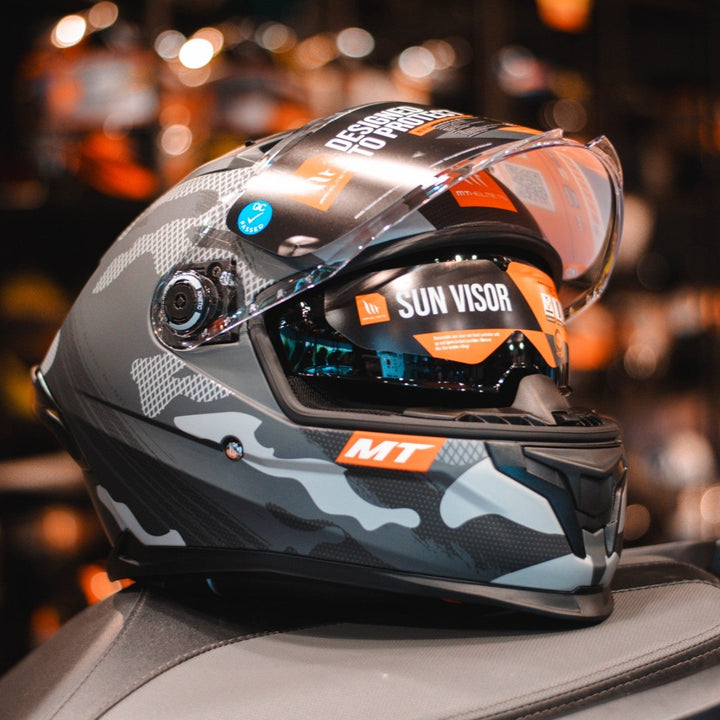 หมวกกันน็อค MT BRAKER SV CROSSOVER Matt GREY สีเทาด้าน
