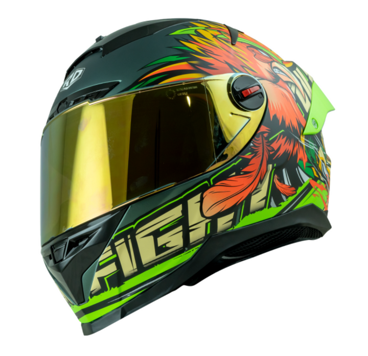 Random CZ-R BT CockFighting Helmet, Midnight Green