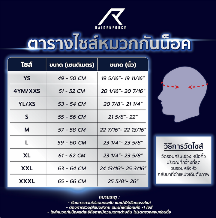 หมวกกันน็อค REAL Helmet Falcon  Extreme ดำน้ำเงิน