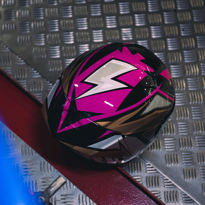 RAIDEN SPARK BOLT PINK GOLD HELMET
