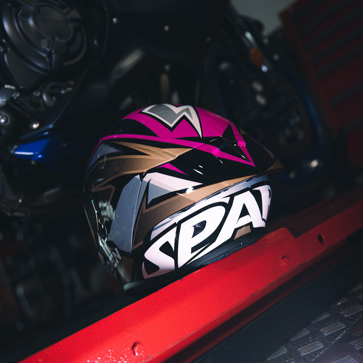 RAIDEN SPARK BOLT PINK GOLD HELMET