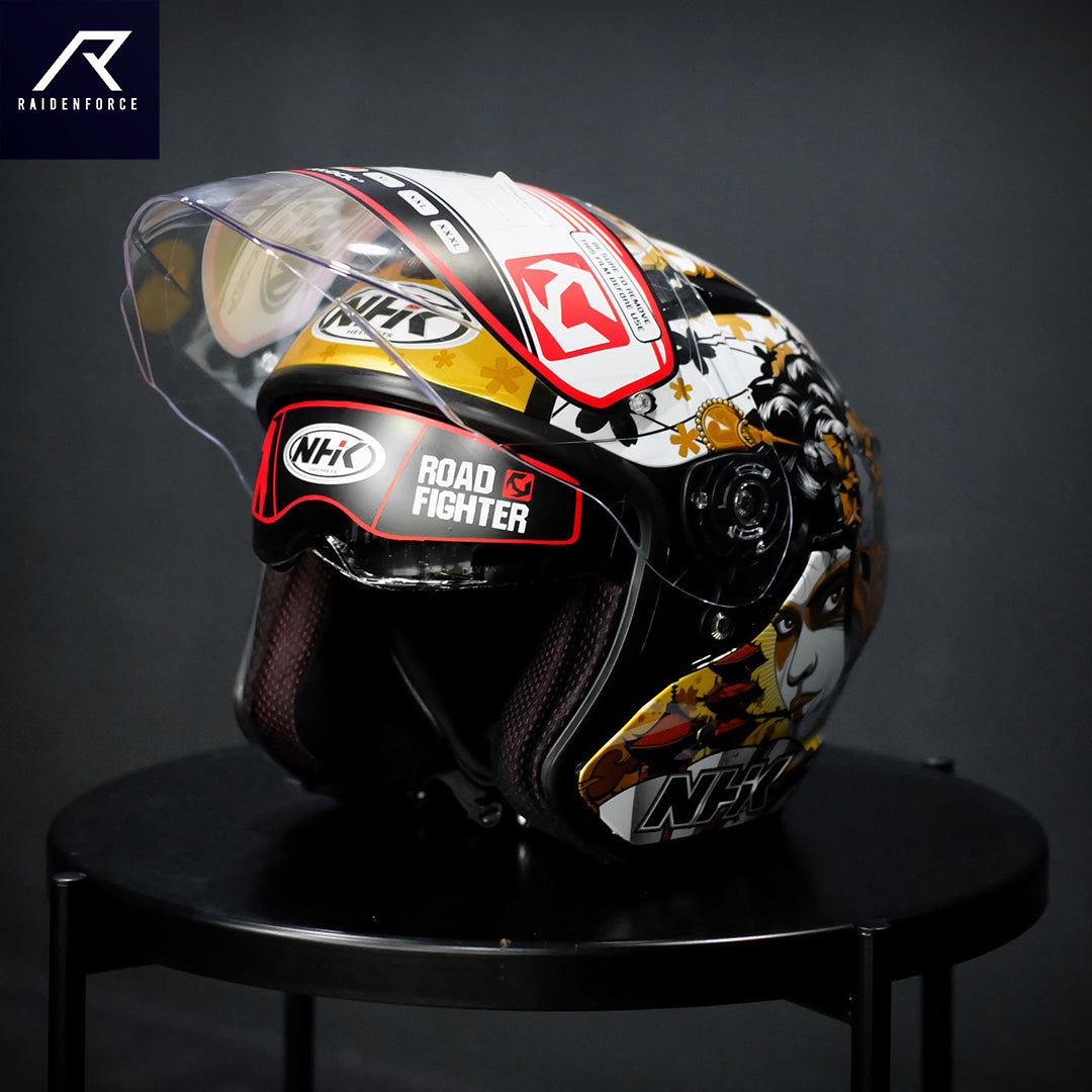 NHK OpenFace S1 GPPRO-GEISHA Gold Helmet