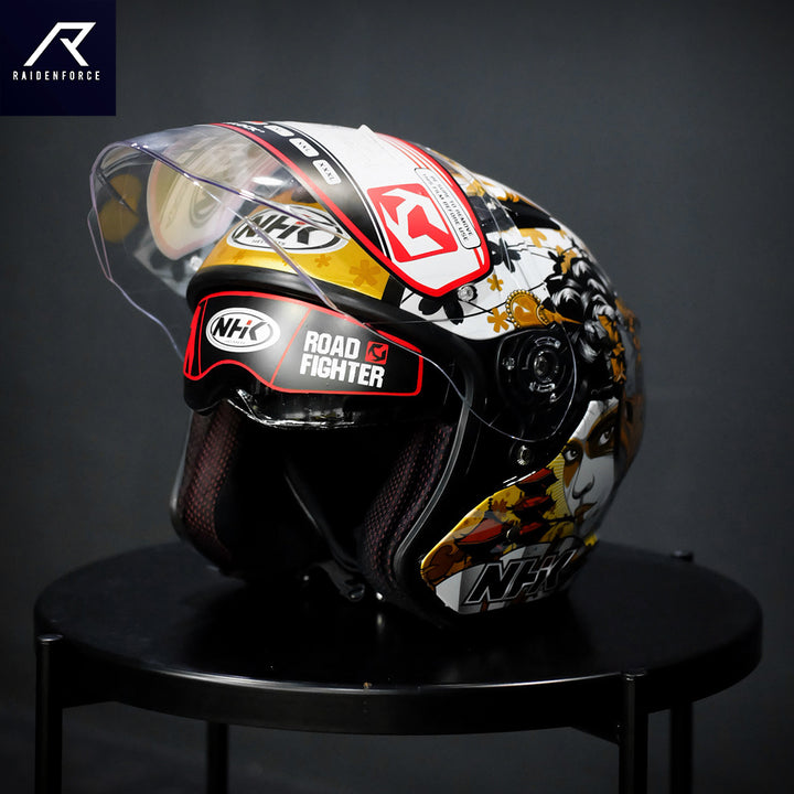 NHK OpenFace S1 GPPRO-GEISHA Gold Helmet
