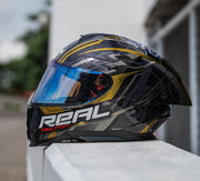 หมวกกันน็อค REAL Helmets Falcon Buriram - สีดำทอง