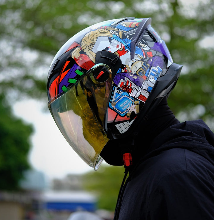หมวกกันน็อค Random Air Force - Vidvid 2 Harley Quin เทา