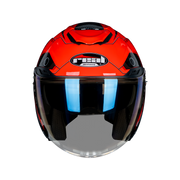 หมวกกันน็อค Real Helmets Havana Robotech สีแดงดำ