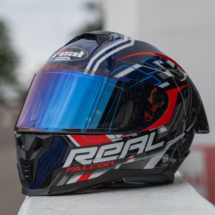 REAL Helmet Falcon Buriram - Black, Blue, Red