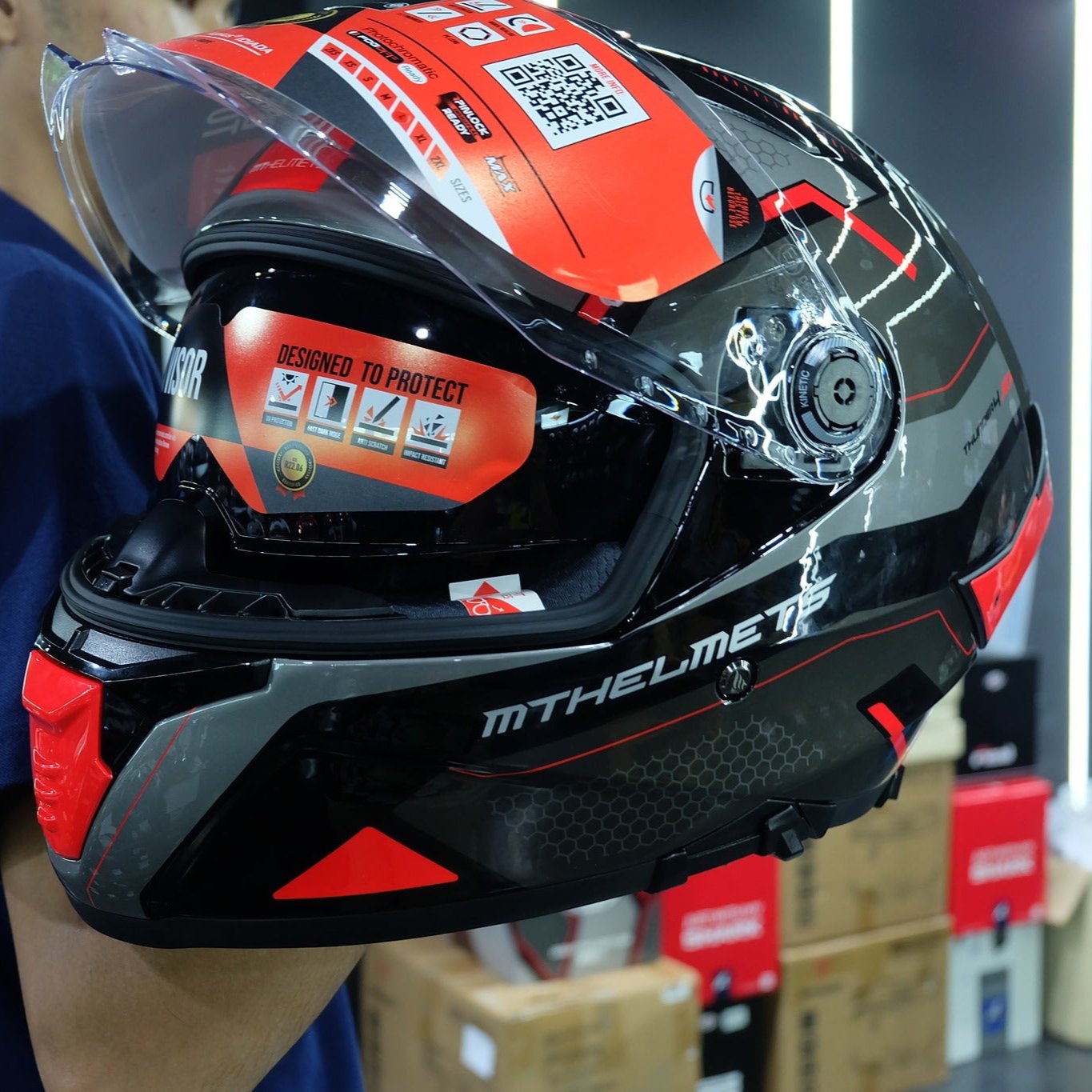 MT Thunder4 SV Jerk Gloss red helmet – RAIDENFORCE ONLINE&E-COM