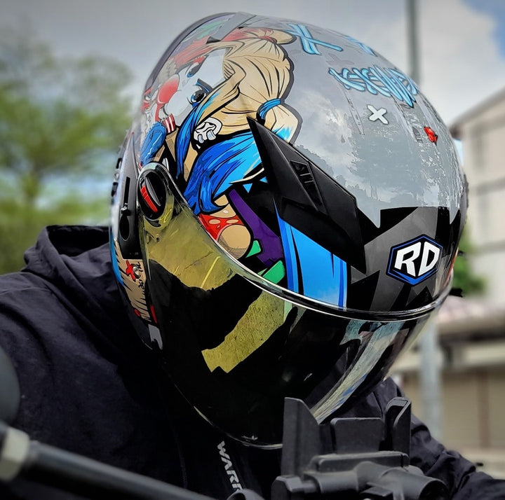 หมวกกันน็อค Random Air Force - Vidvid 2 Harley Quin เทา