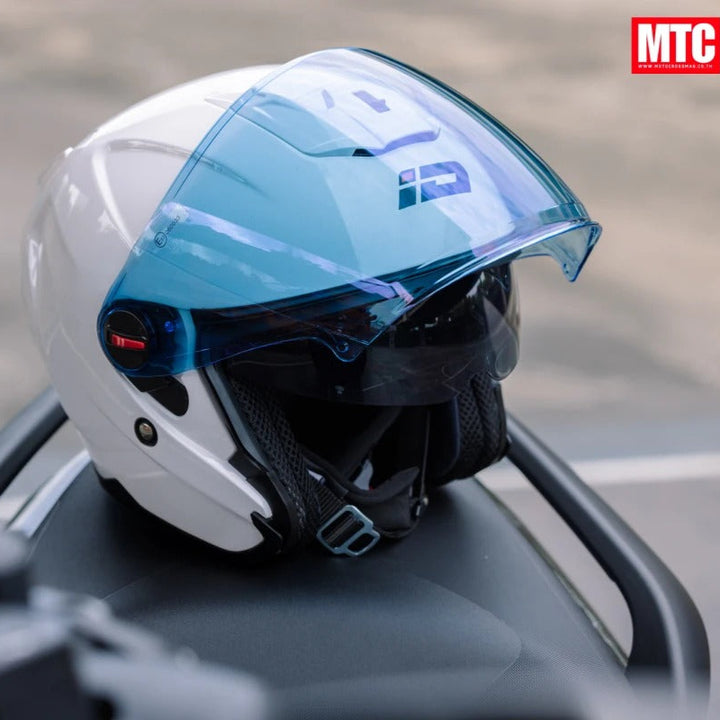 หมวกกันน็อค ID HELMET E-TRON  พื้น ขาว