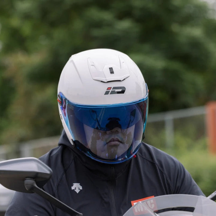 หมวกกันน็อค ID HELMET E-TRON  พื้น ขาว