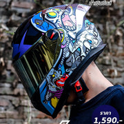 หมวกกันน็อค Random CZ-R BT 7 DeadHead น้ำเงินยีนส์