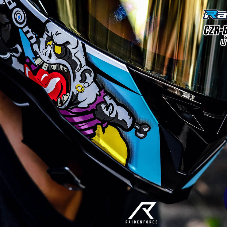 หมวกกันน็อค Random CZ-R BT 7 DeadHead น้ำเงินยีนส์
