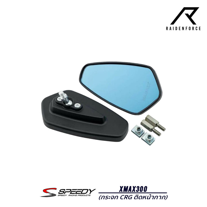 Speedy CRG mirror attached to Xmax300 mask