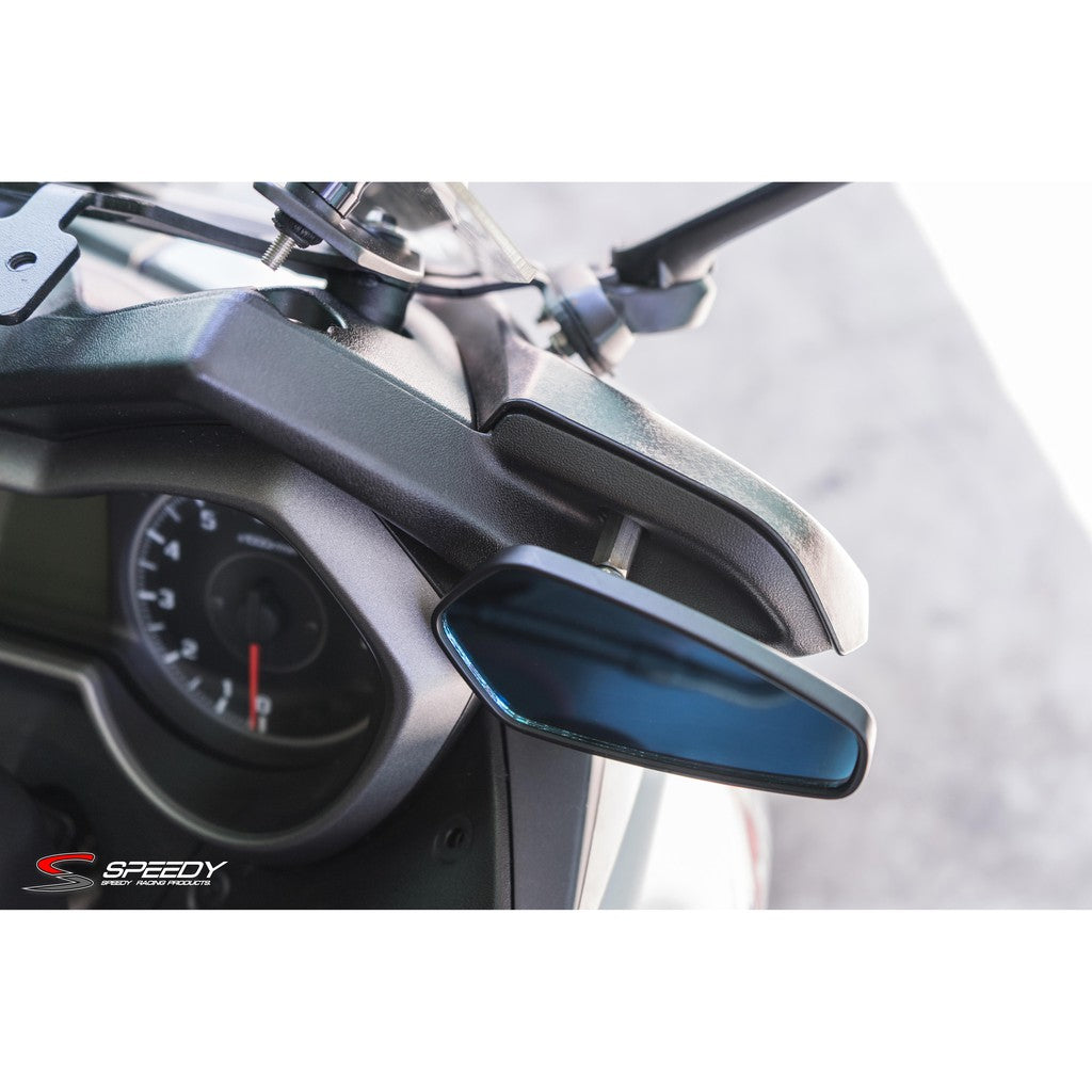 Speedy CRG mirror attached to Xmax300 mask