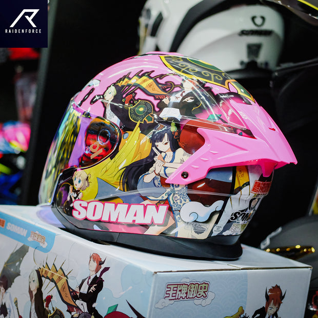 หมวกกันน็อค SOMAN - SM523 ACE Censor Pink