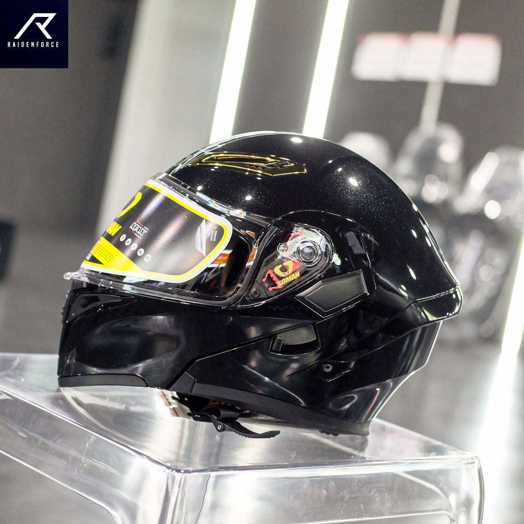 SOMAN Flip-up Helmet - SM955 Glossy Black