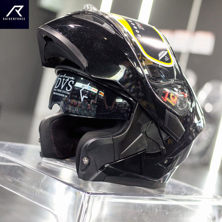 SOMAN Flip-up Helmet - SM955 Glossy Black