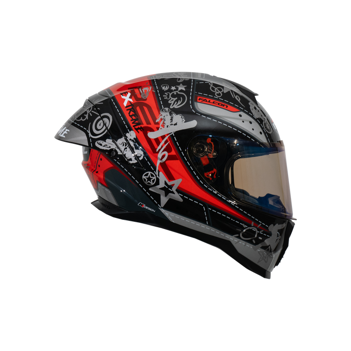 หมวกกันน็อค REAL Helmet Falcon  Extreme ดำแดง