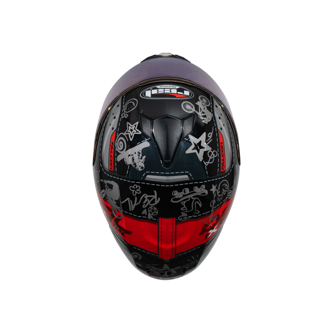 หมวกกันน็อค REAL Helmet Falcon  Extreme ดำแดง