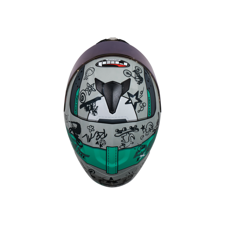 หมวกกันน็อค REAL Helmet Falcon  Extreme เทาเขียว