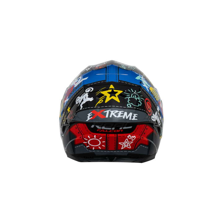 REAL Helmet Falcon Buriram - Black, Blue, Red