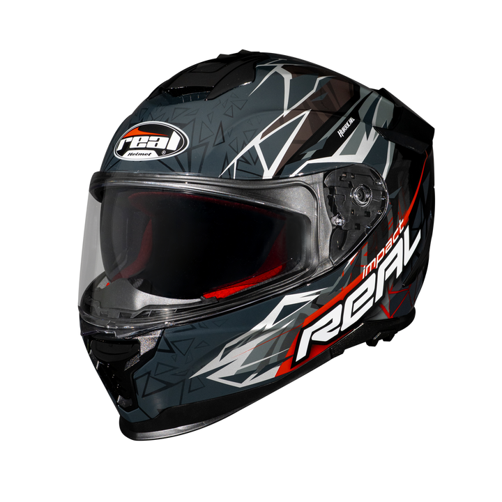 หมวกกันน็อค Real Helmet Hurricane-Impact 2   เงิน