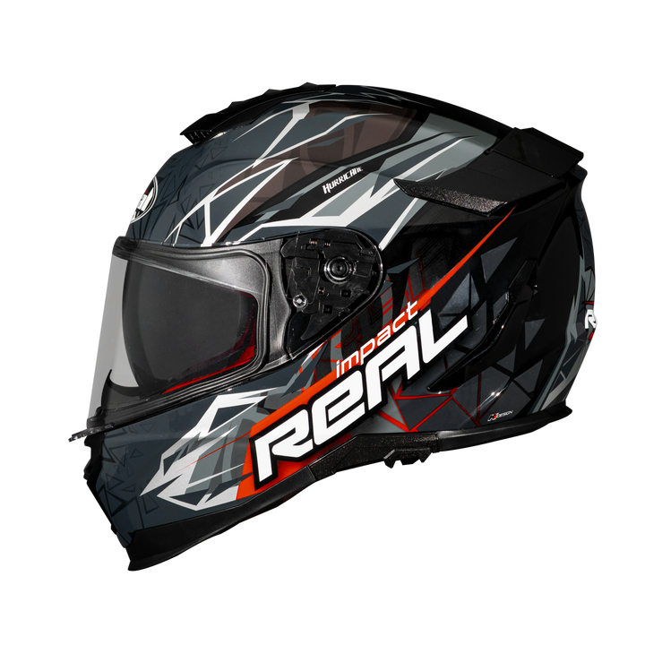 หมวกกันน็อค Real Helmet Hurricane-Impact 2   เงิน