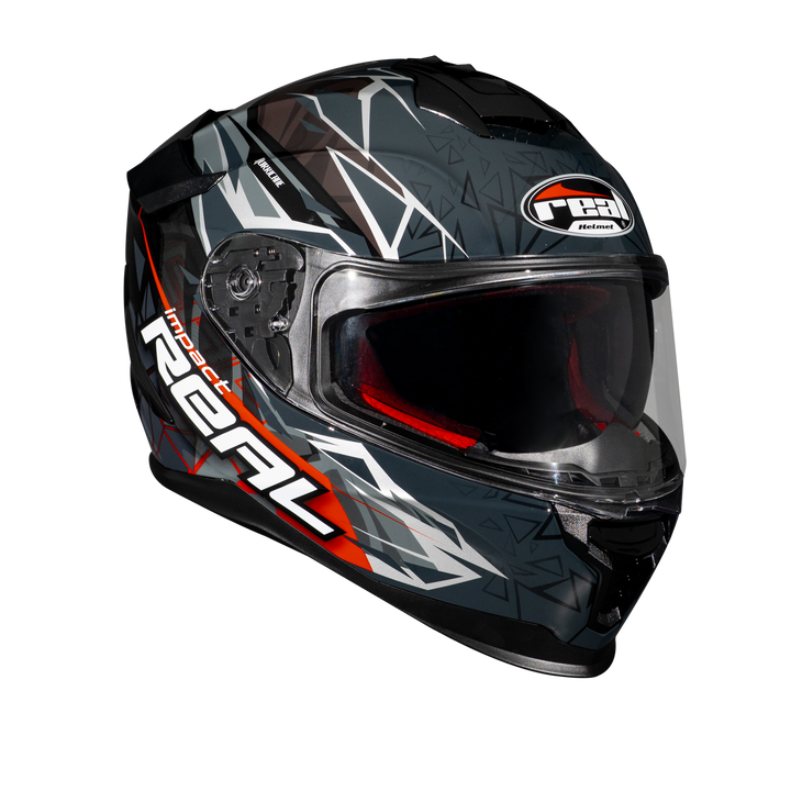 หมวกกันน็อค Real Helmet Hurricane-Impact 2   เงิน
