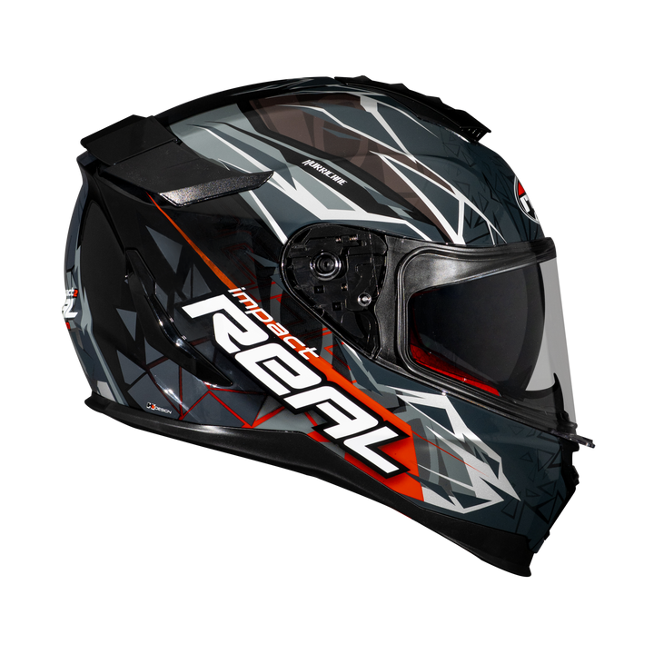 หมวกกันน็อค Real Helmet Hurricane-Impact 2   เงิน