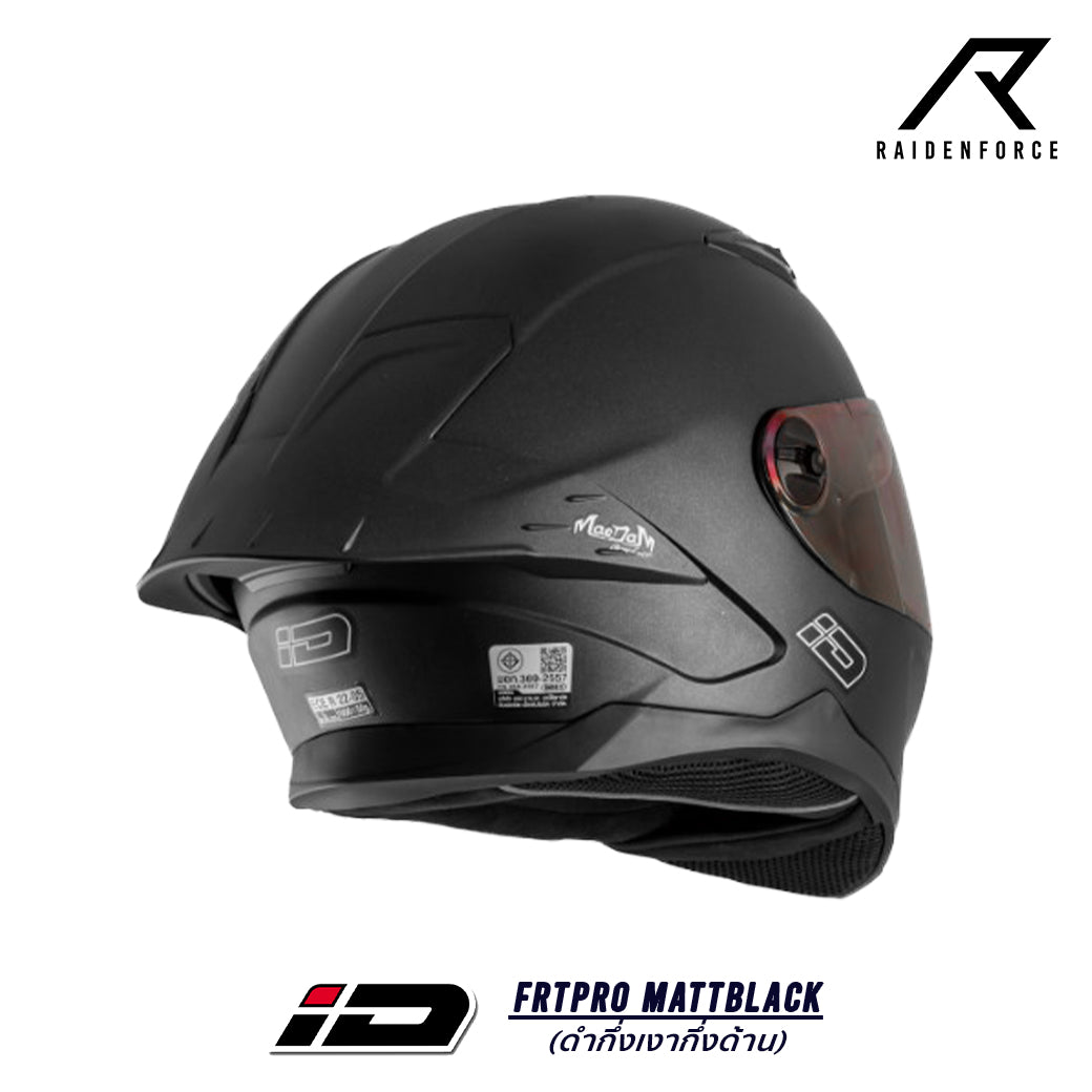face id motorcycle helmet ID HELMET FRTPRO helmet, plain color, semi-glossy, semi-matte black – RAIDENFORCE ONLINE&E-COM