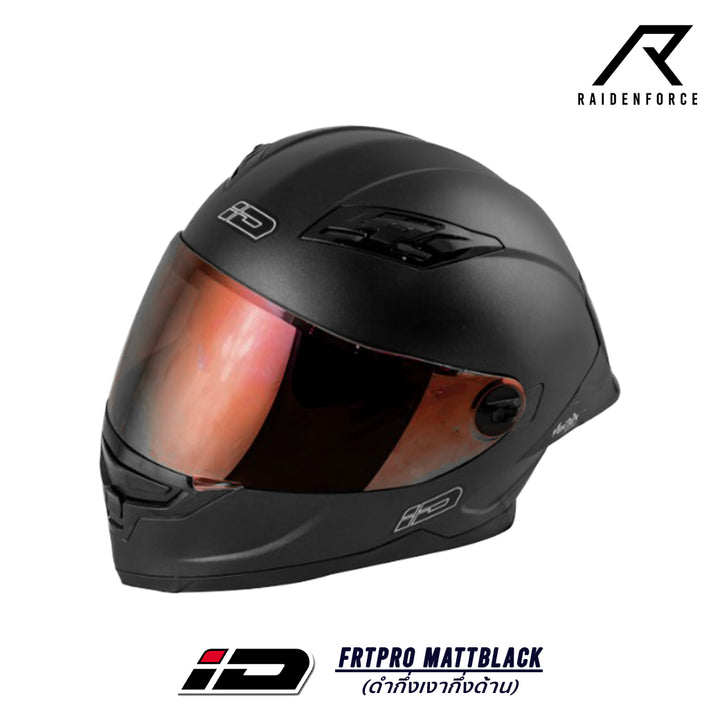 ID HELMET FRTPRO helmet, plain color, semi-glossy, semi-matte black
