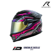 หมวกกันน็อค ID HELMET SPARTAN BT Fast8  S2 สีดำ