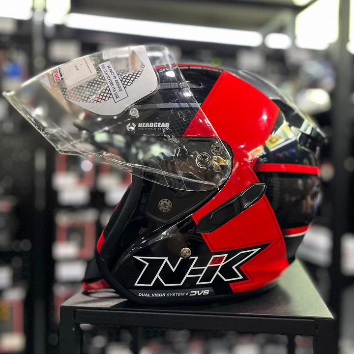 NHK R12Visor-Napoleon Helmet Black/Red 