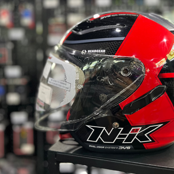NHK R12Visor-Napoleon Helmet Black/Red 
