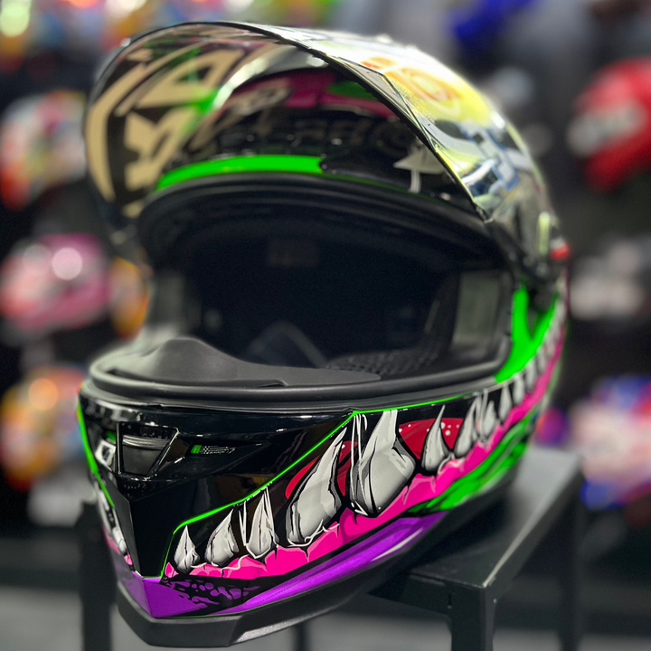 Helmet Random CZ-R BT 8 Bio19-2 Neon Green