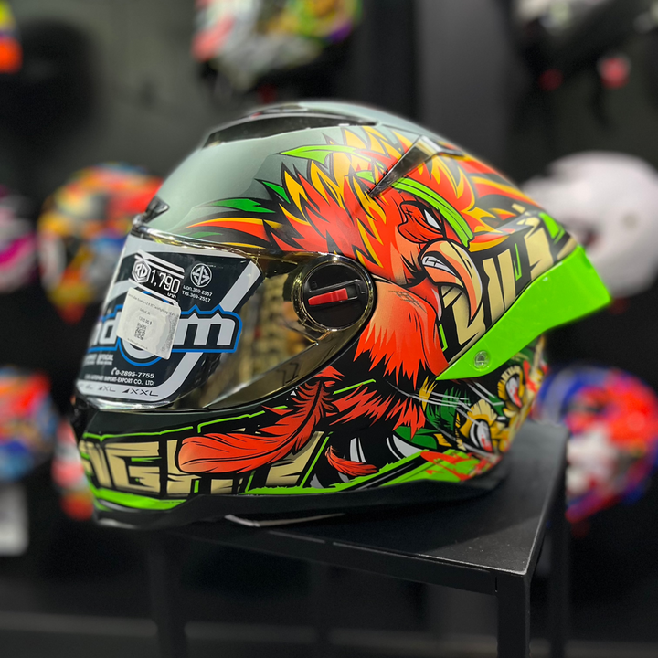 Random CZ-R BT CockFighting Helmet, Midnight Green