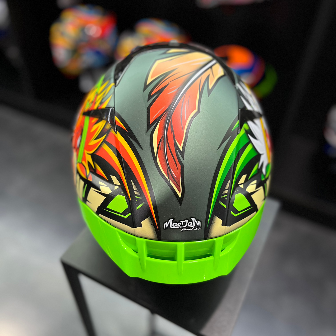 Random CZ-R BT CockFighting Helmet, Midnight Green