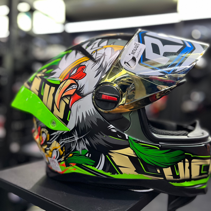 Random CZ-R BT CockFighting Helmet, Midnight Green