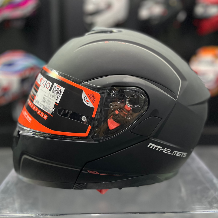 MT Atom SV Solid Matt Black flip-up helmet