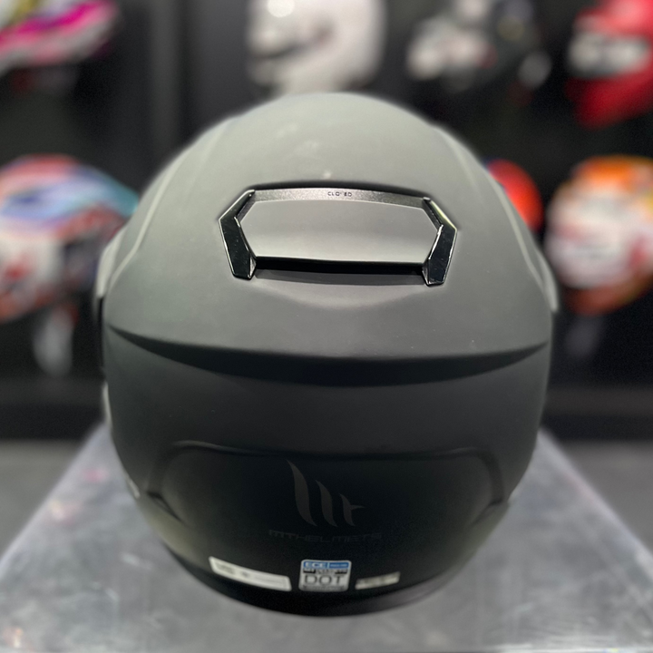 MT Atom SV Solid Matt Black flip-up helmet