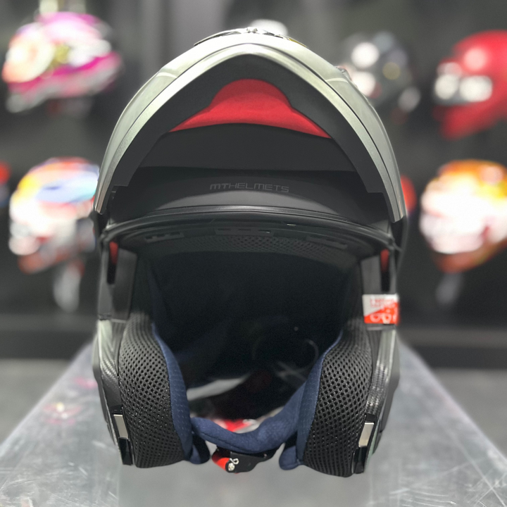 MT Atom SV Solid Matt Black flip-up helmet