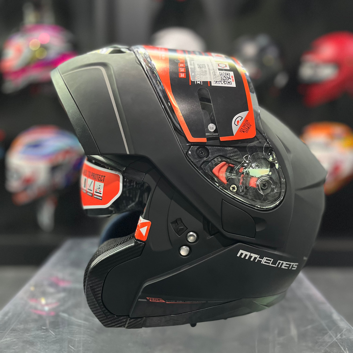 MT Atom SV Solid Matt Black flip-up helmet