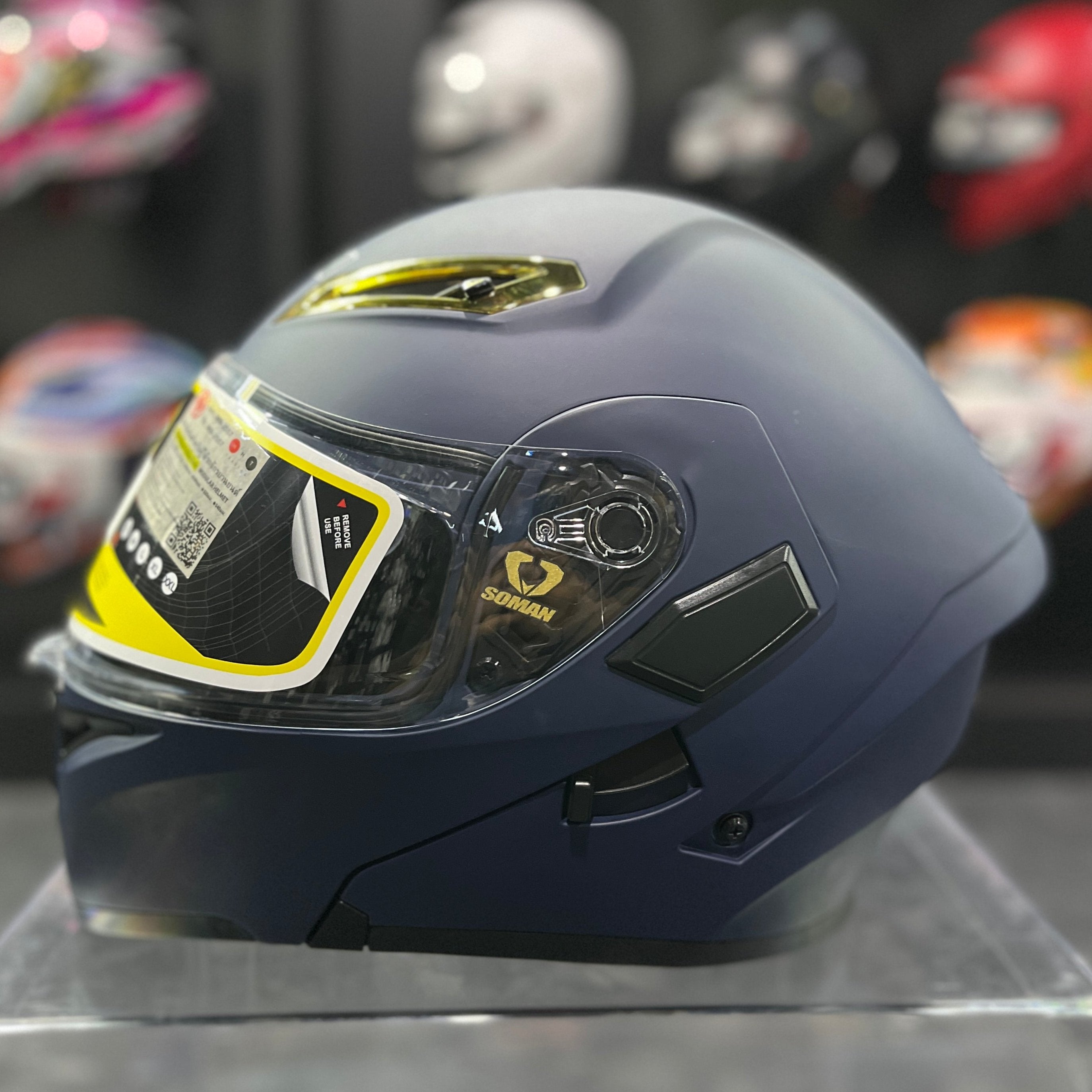 SOMAN Flip-up Helmet - SM955, Matte Blue – RAIDENFORCE ONLINE&E-COM